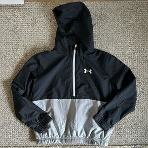 Boys Under Armour Half-Zip Rain Jacket - Y/SM (5/6)